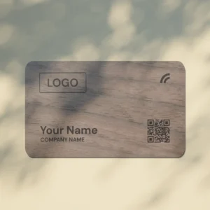 Walnut Wooden NFC Business Card